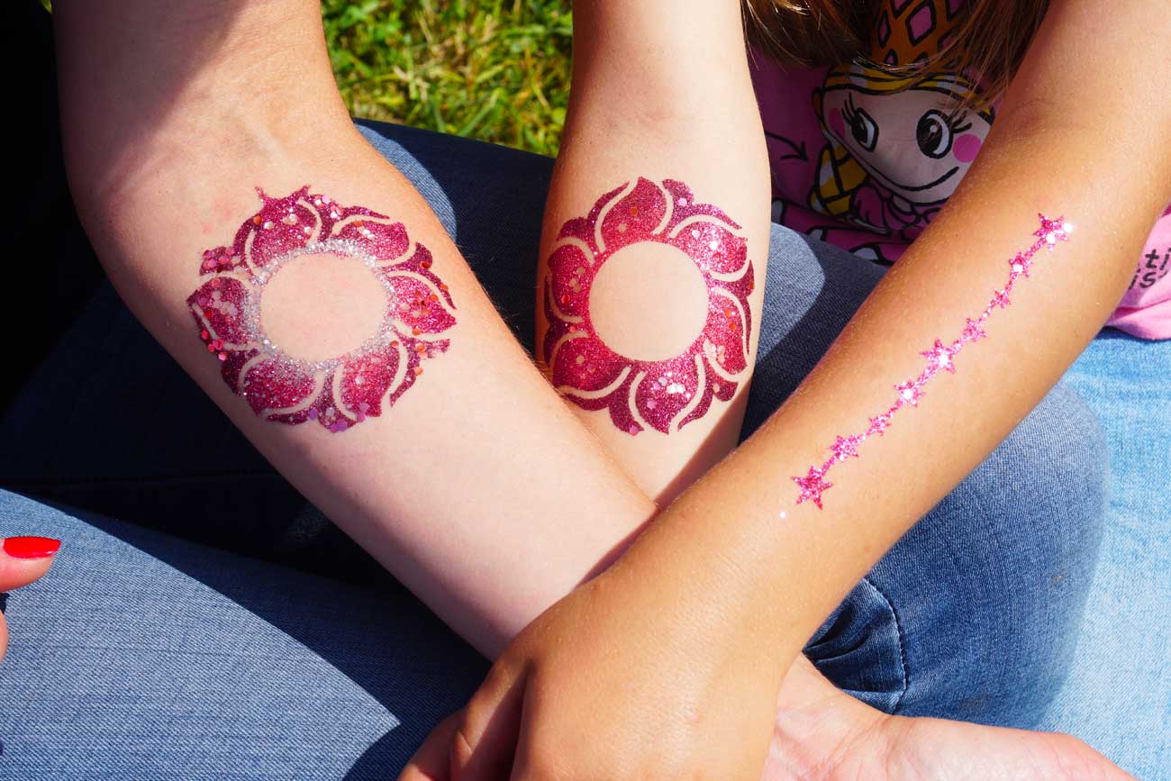 Kinder Tattoos Glitzer