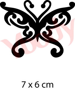 Schmetterling Schablone Glitzer Tattoo