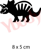 Dinosaurier Triceratops Tattoo Schablone