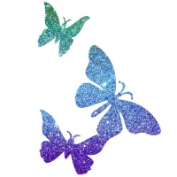 Schmetterlinge Trio Glitzertattoos
