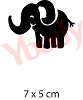 Elefant Kinder Tattoo Schablone