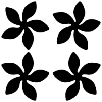 4er Blumen Tattoo für Kinder